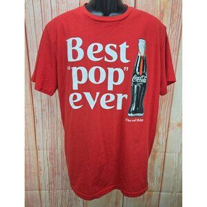 Coca-Cola "Best Pop Ever" T-Shirt XL Red Cotton/Polyester